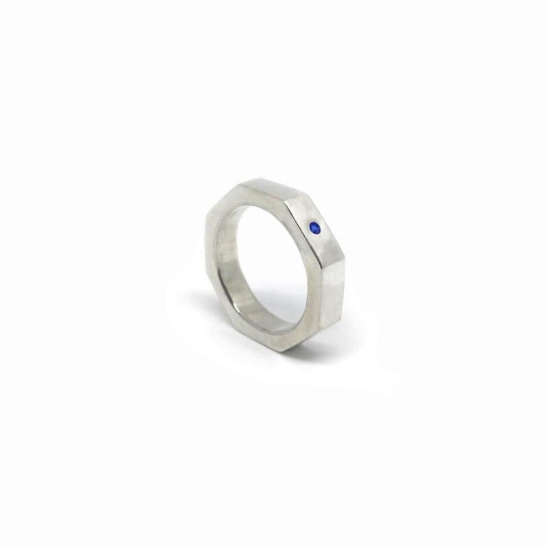 Anello Octagonal Zaffiro Anello Octagonal Zaffiro