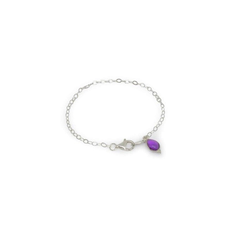 Amethyst Drop Bracelet