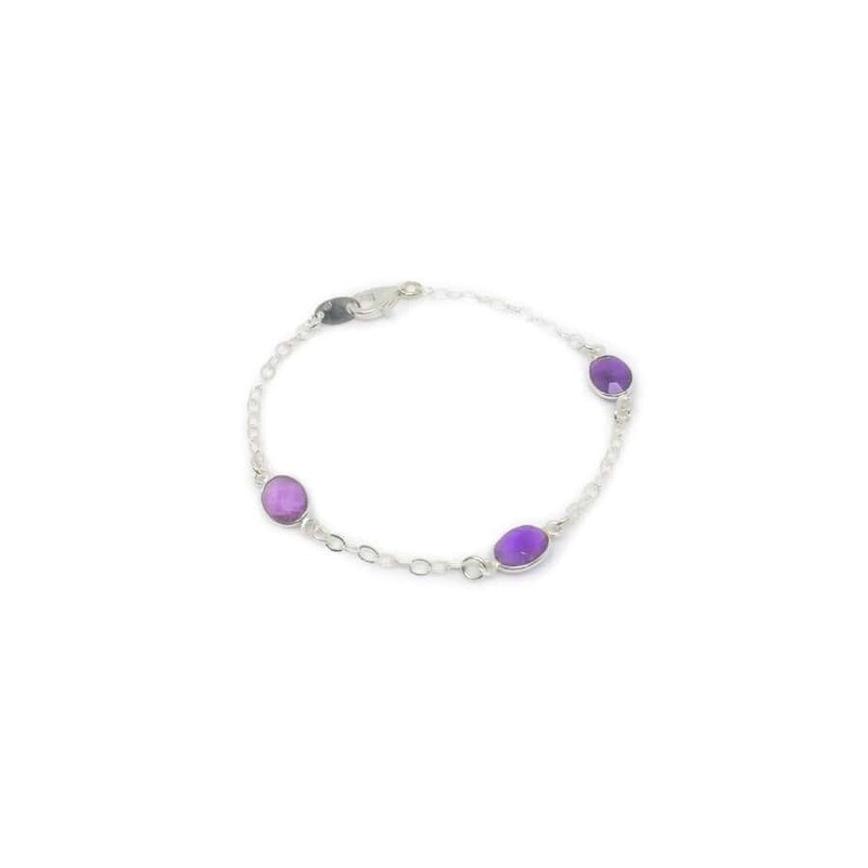 Oval Amethyst Bracelet