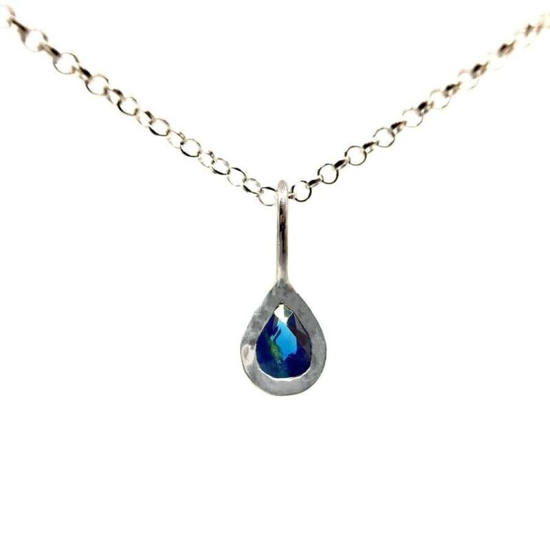 Sapphire Drop Pendant