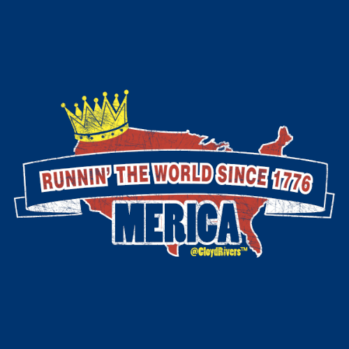 T-Shirt - Merica. Runnin' the World Since 1776 (Royal)