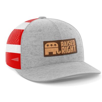 Hat - Leather Patch: Raised Right