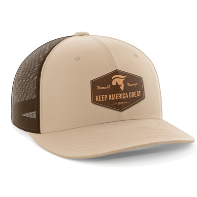 Hat - Leather Patch: Keep America Great