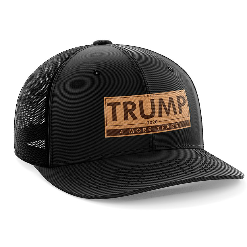 Hat - Leather Patch: Trump - 4 More Years