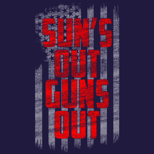 Tank Top - Sun's Out, Guns Out (Navy)