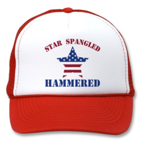 Winter Clearance Hat - Star Spangled Hammered (Red)