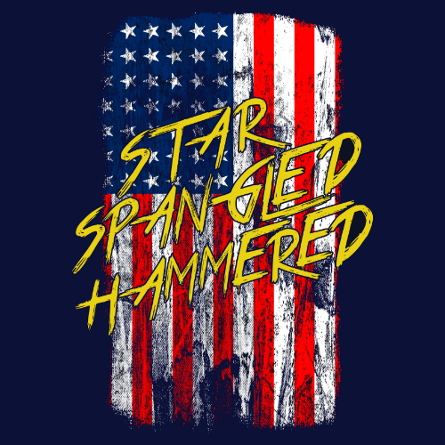 T-Shirt - Star Spangled Hammered