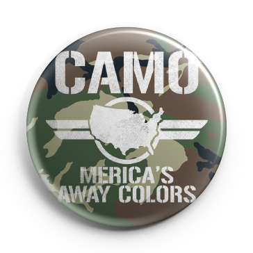Button - Camo. Merica's Away Colors