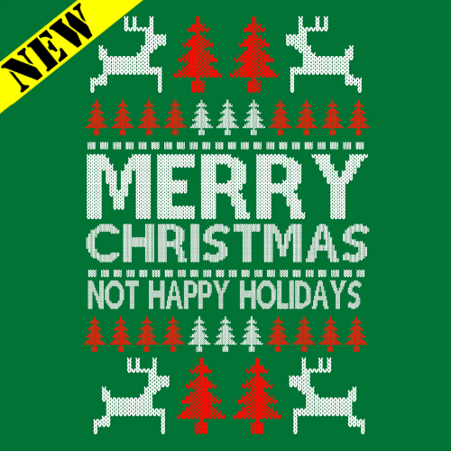 T-Shirt - Christmas Sweater - Not Happy Holidays