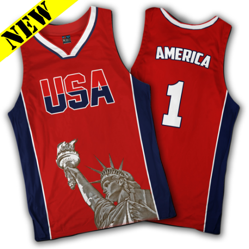 GH Basketball Jersey - USA #1 (Red)