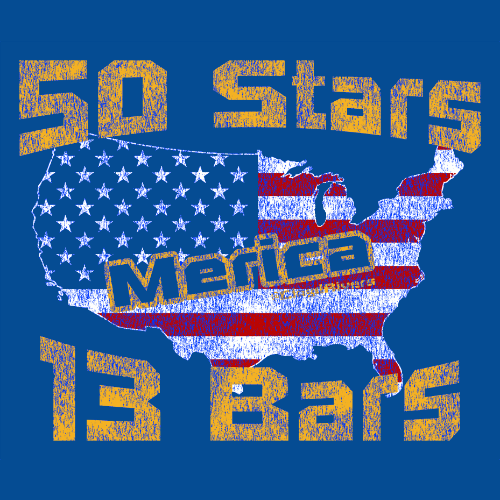 Tank Top - Merica. 50 Stars & 13 Bars
