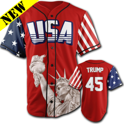GH Baseball Jersey - Trump #45 (Red)