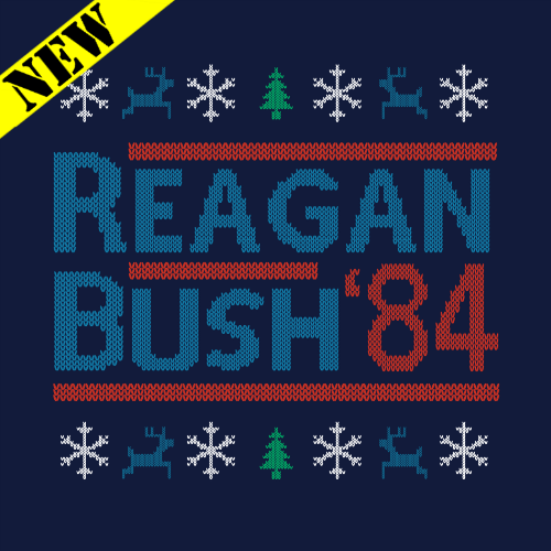 T-Shirt - Christmas Sweater - Reagan Bush '84