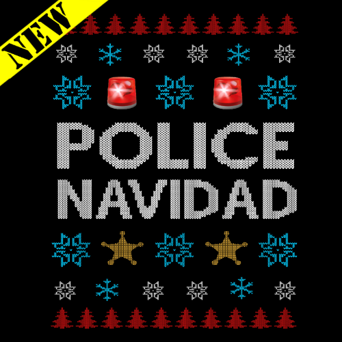 T-Shirt - Christmas Sweater - Police Navidad