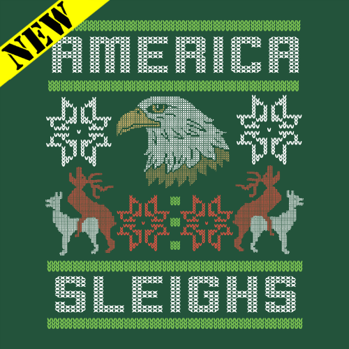 Sweatshirt - Christmas Sweater - America Sleighs