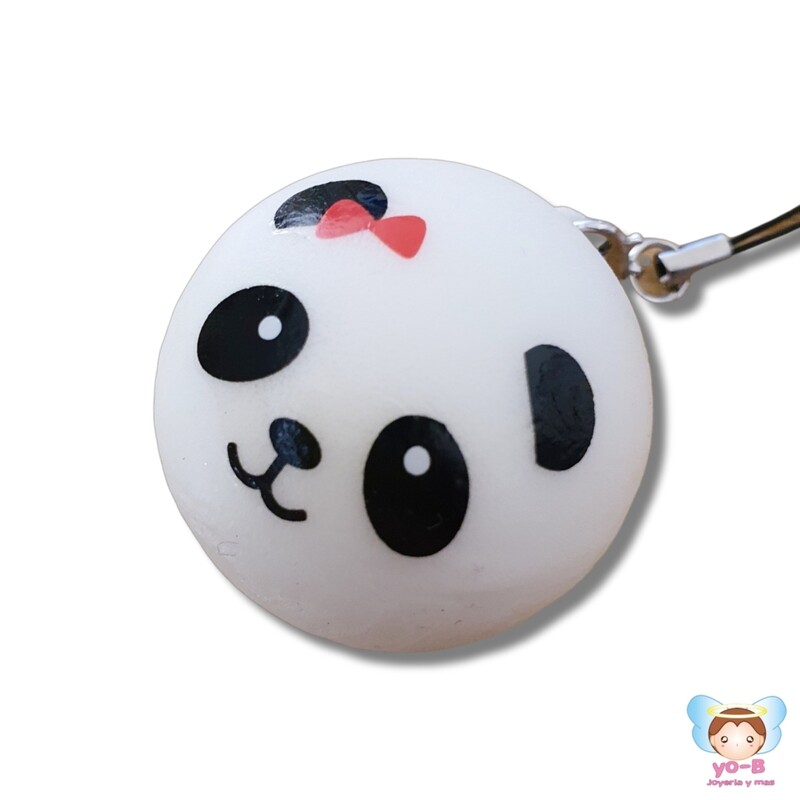 Pan Panda mini 4cm MOÑO ROJO
