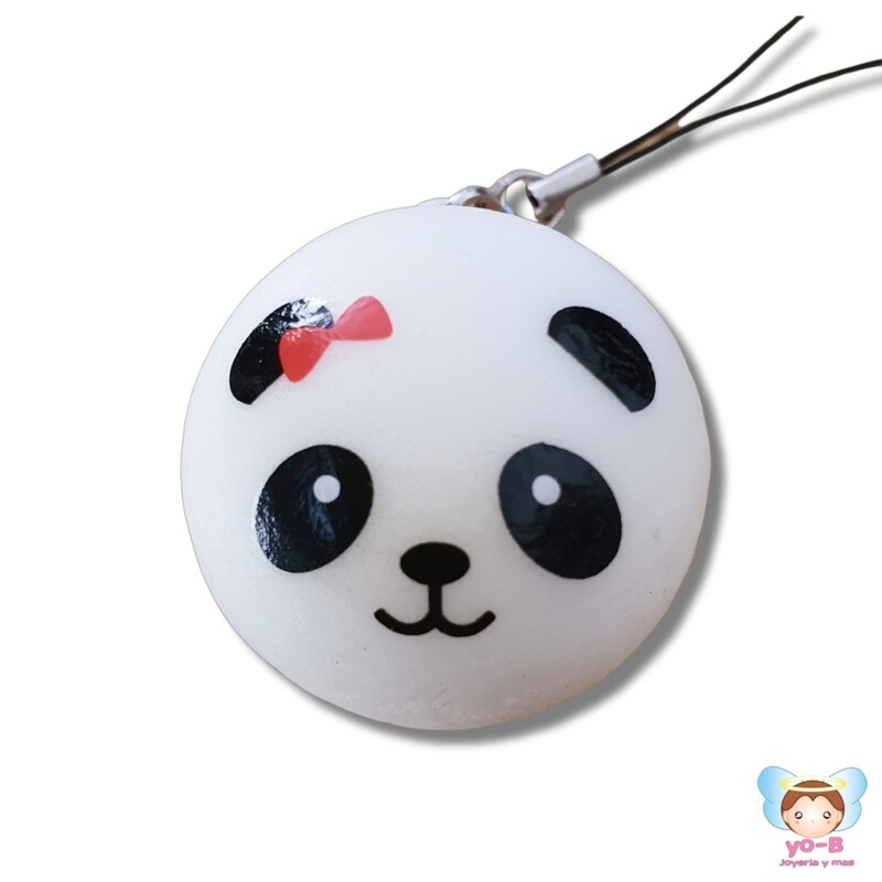Pan Panda mini 4cm MOÑO ROJO