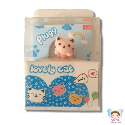 Adorno para celular gatito colgado ROSA