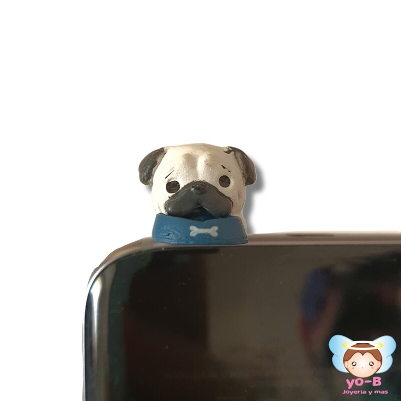 Adorno para celular perrito BLANCO