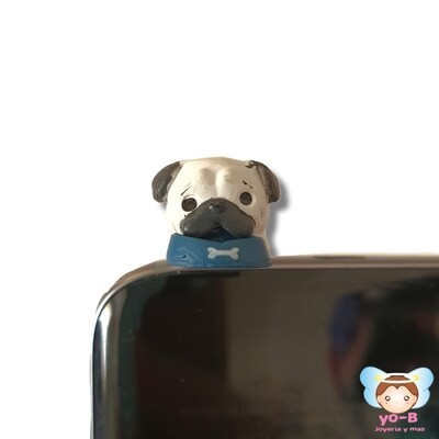 Adorno para celular perrito BLANCO