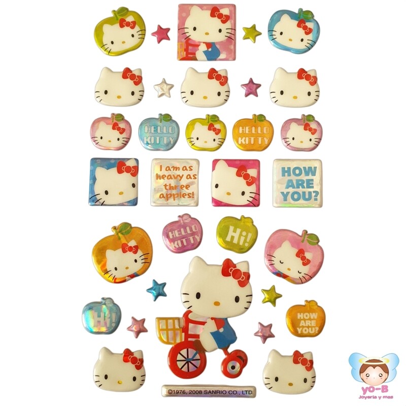 Sticker Kitty PUFFY 3D  (original con holograma)
