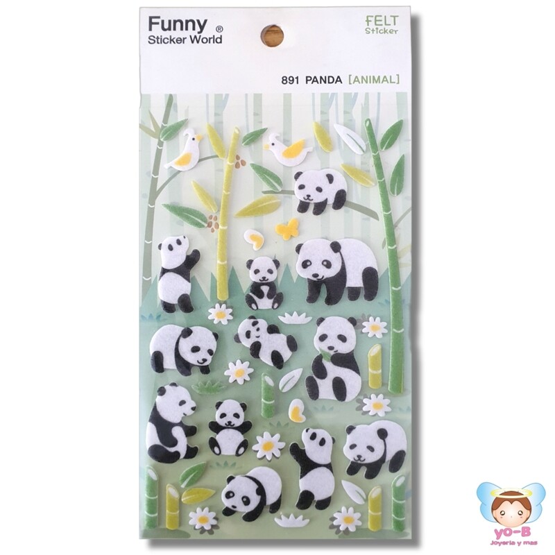 Sticker 3D de fieltro PANDA