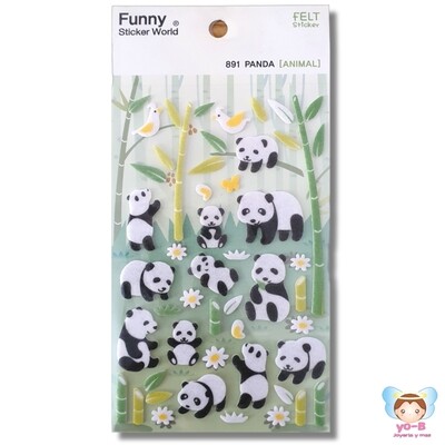 Sticker 3D de fieltro PANDA