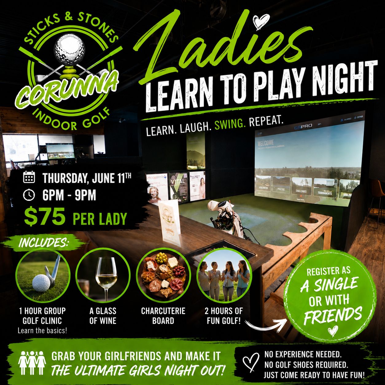 Ladies Learn to Play Night - Thursday, June 11th, 2026, 6pm-9pm