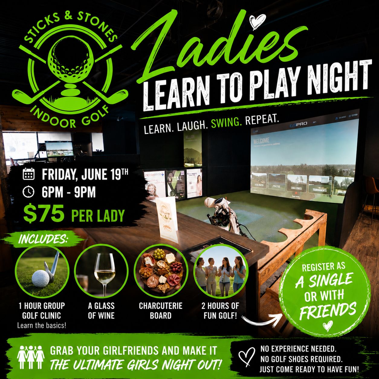 Ladies Learn to Play Night - Friday, June 19th, 2026, 6pm-9pm