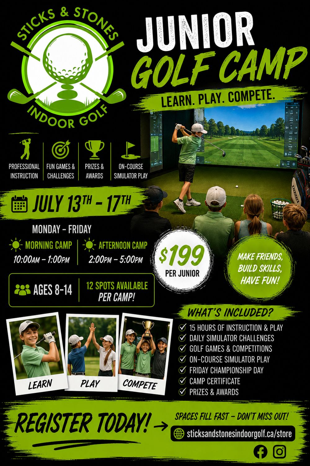 Junior Golf Camp (SARNIA) 10am-1pm
