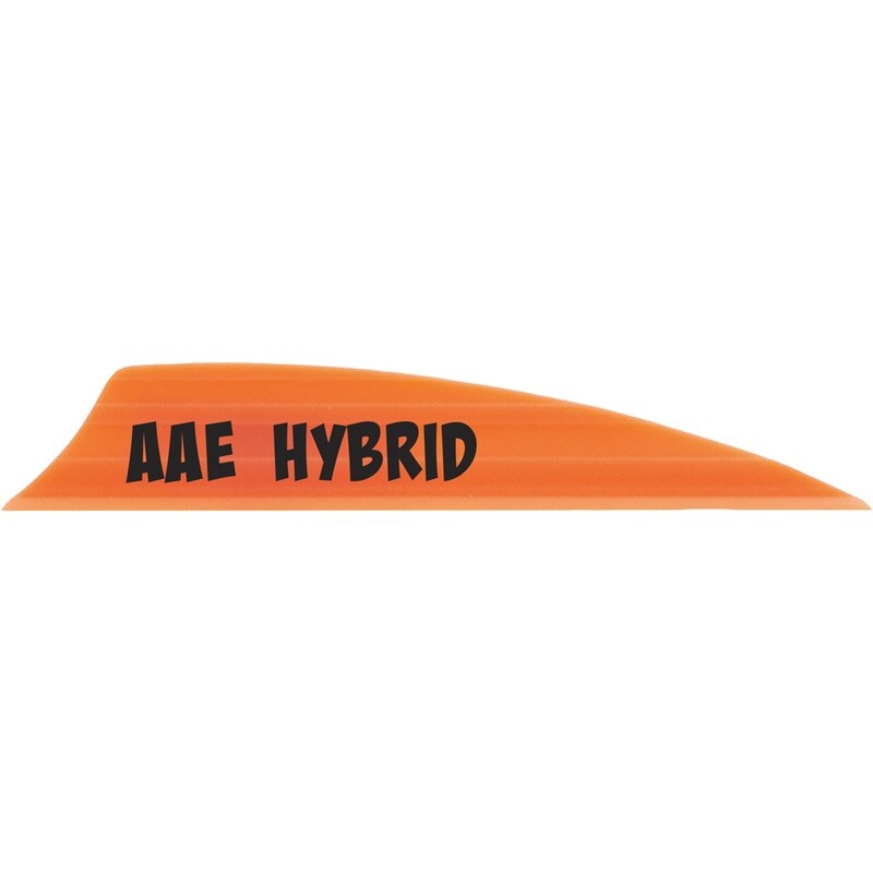 Aae Hybrid 2.0 Vanes Fire Orange 1.95 In. Shield Cut 100 Pk.