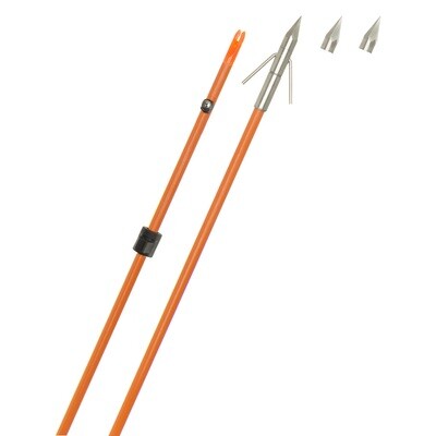 Fin Finder Raider Pro Bowfishing Arrow Orange W/big Head Pro Point