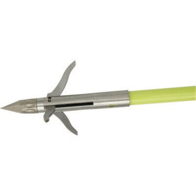 Muzzy Classic Fish Arrow Chartreuse With Iron 3 Barb Point