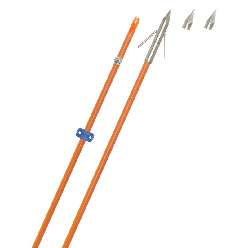 Fin Finder Raider Pro Bowfishing Arrow Orange W/big Head Pro Point
