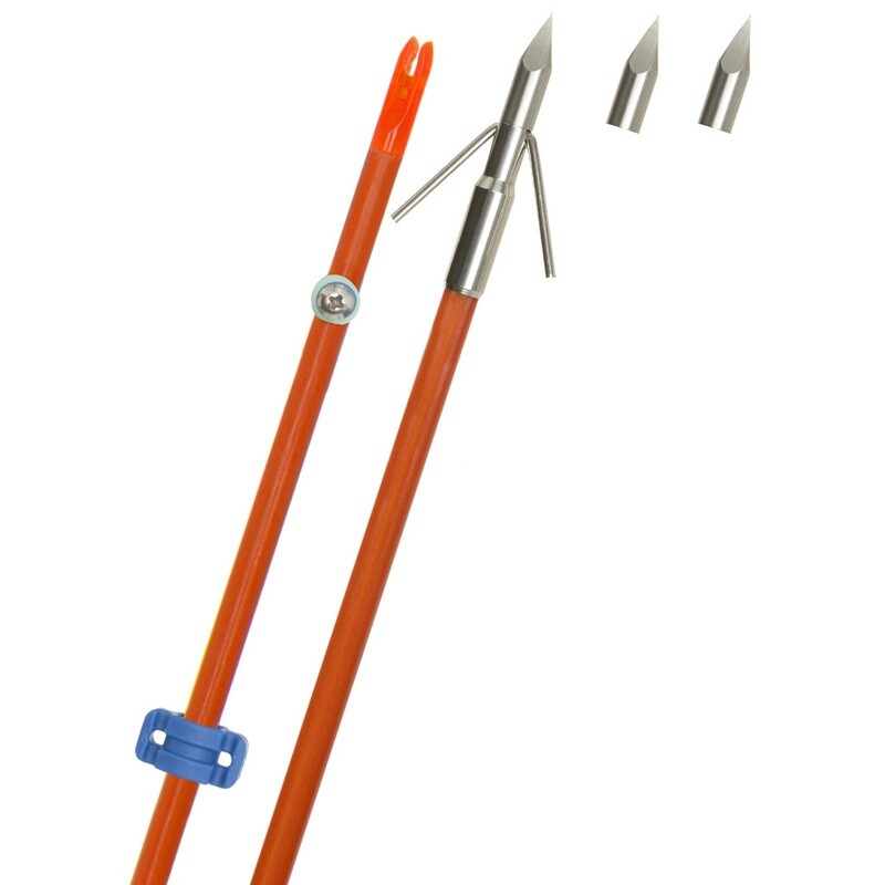 Fin Finder Raider Pro Bowfishing Arrow Orange W/riptide Point