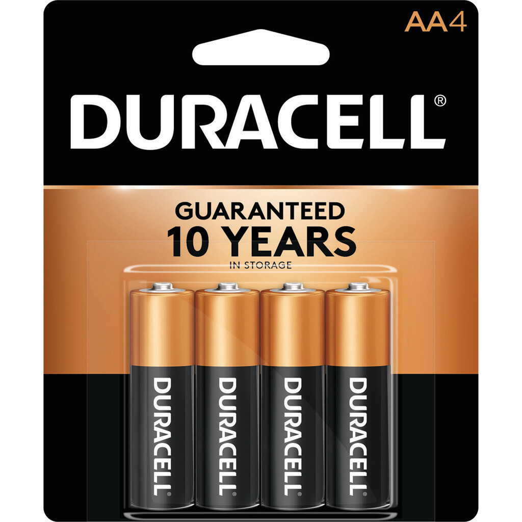 Duracell Coppertop Batteries Aa 4 Pk. Duracell Coppertop Batteries Aa 4 Pk.