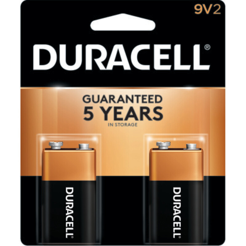 Duracell Coppertop Batteries 9 Volt 2 Pk. Duracell Coppertop Batteries 9 Volt 2 Pk.