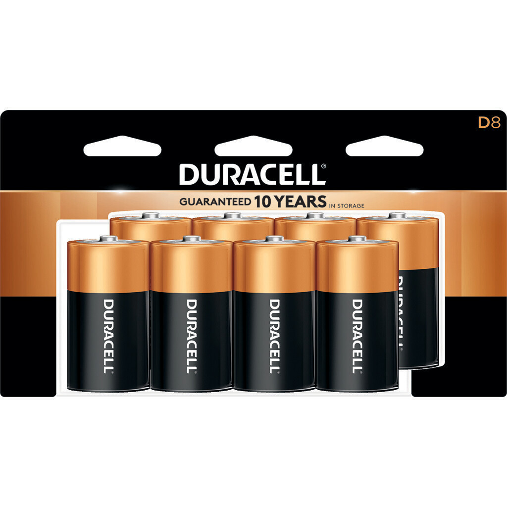 Duracell Coppertop Batteries D 8 Pk.
