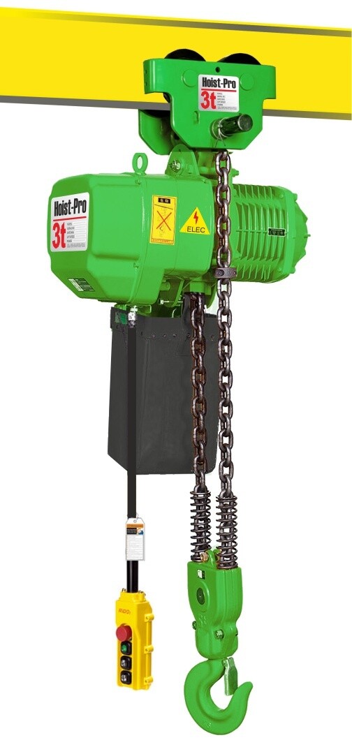 3000KG HOIST PRO 1 SPEED / 2 FALL / 380V WITH MANUAL TROLLEY