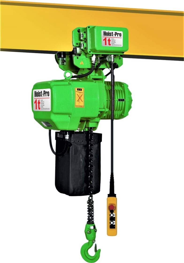 1000Kg HOIST PRO 1 SPEED / 1 FALL / 380V WITH ELECTRIC TROLLEY