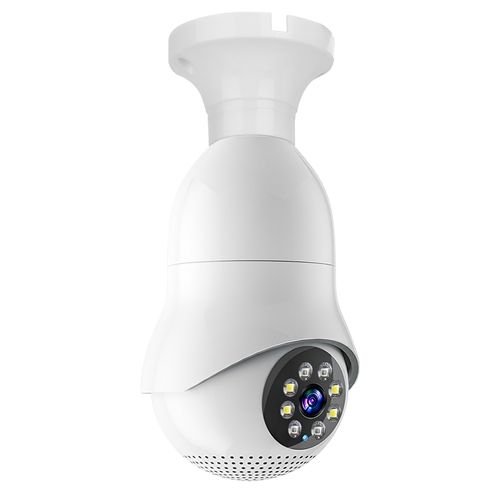 WiFi Bulb Camera 1080P FHD WiFi IP Pan Tilt Security Surveillance Camera with Two-Way Audio Night Vision Flood Light Motion Tracking Siren Function
