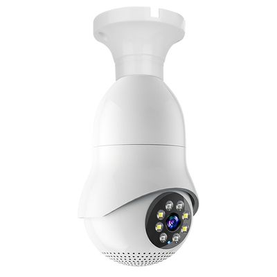 WiFi Bulb Camera 1080P FHD WiFi IP Pan Tilt Security Surveillance Camera with Two-Way Audio Night Vision Flood Light Motion Tracking Siren Function