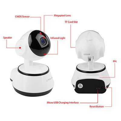 KOCASO 720P WiFi IP Camera Motion Detection IR Night Vision Indoor 360° Coverage Security Surveillance App Cloud Available