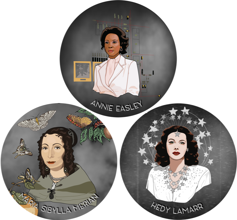 3 Historic Women in Science Stickers (Pick any three!)