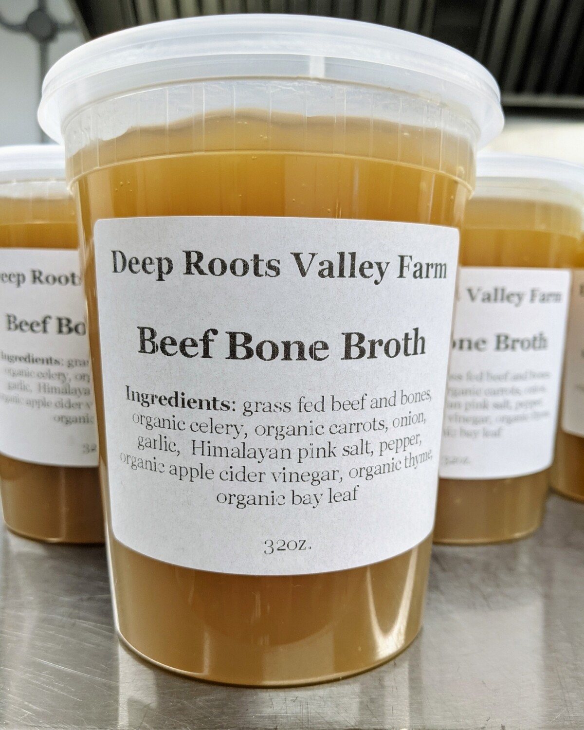 Beef Bone Broth (GF) - Farm To Table Meals, Grass Fed Beef, & Pasture  Raised Meats and Eggs.