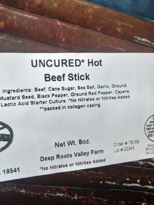 Hot Meat Sticks (8oz no nitrate)