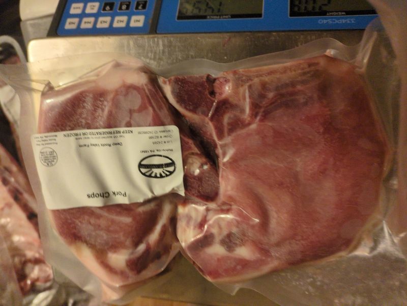 Thick cut bone in loin chops (1.5-2lbs) pork t bones Thick cut bone in loin chops (1.5-2lbs) pork t bones