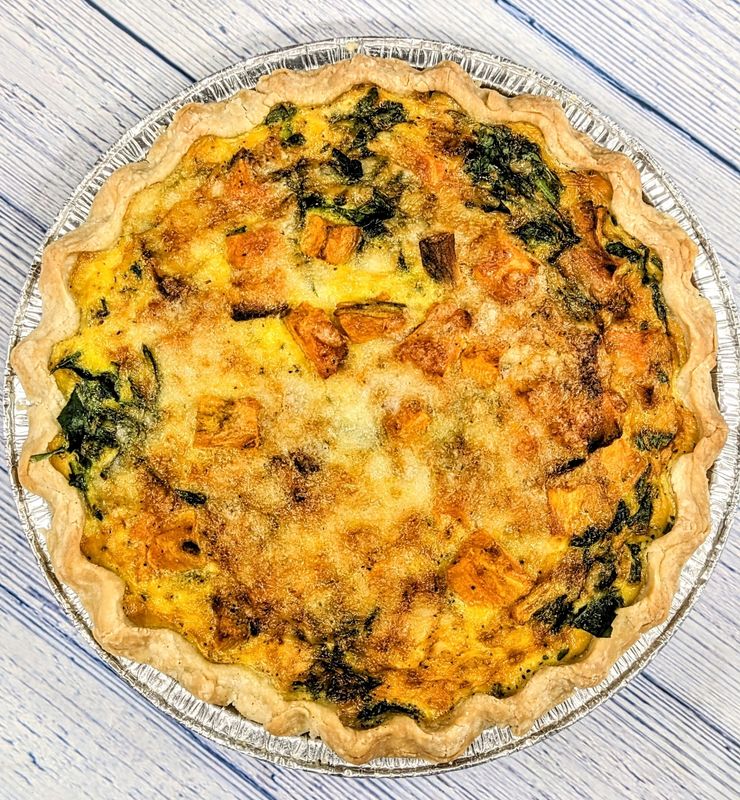 5"  Sweet Potato Spinach Goat Cheese Mini Quiche 