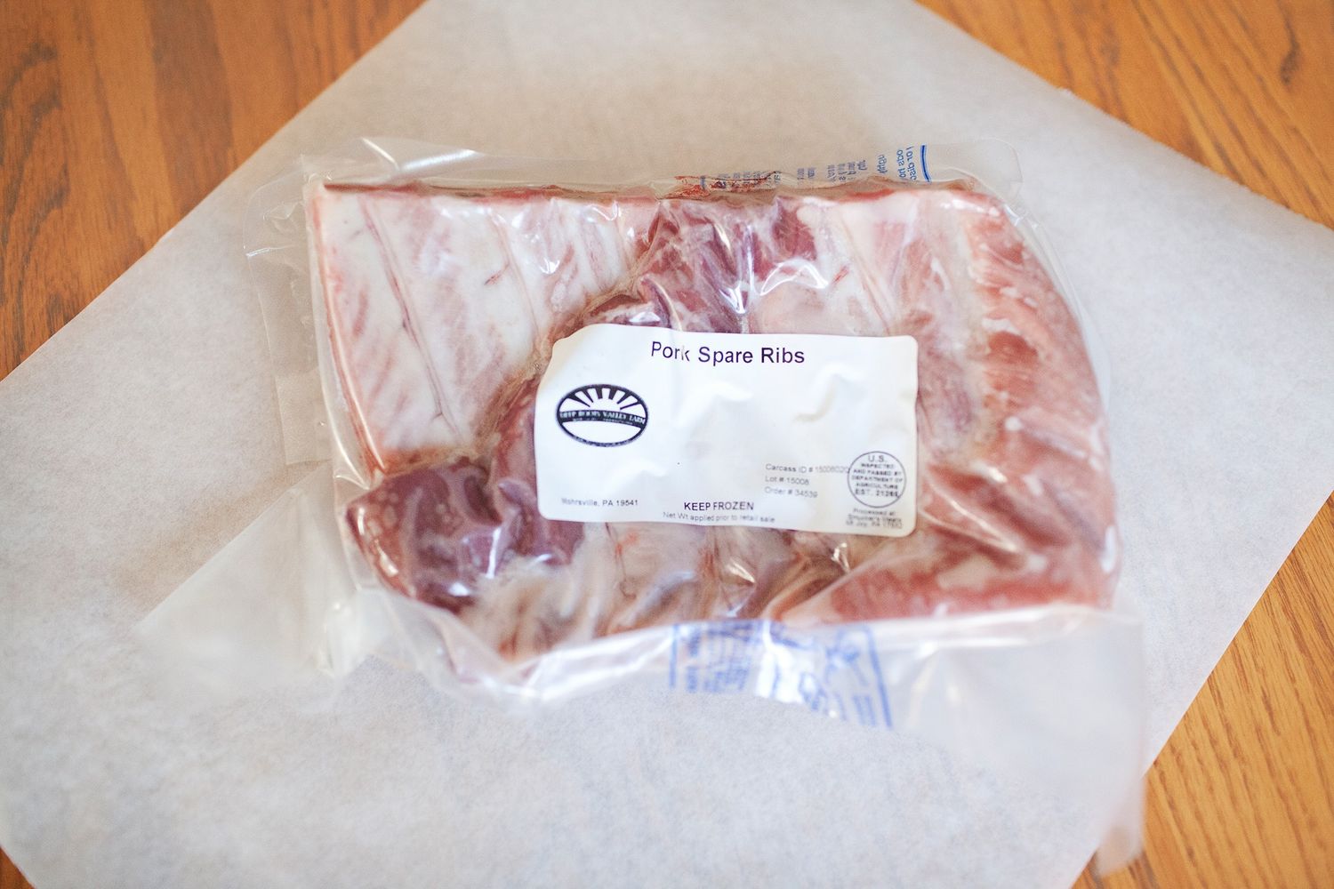 Case# 501 25 lbs of Pork Spare Ribs 