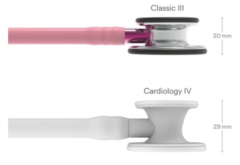 Littmann Classic III Stethoscope:Mirror &amp; Pearl Pink - Pink Stem